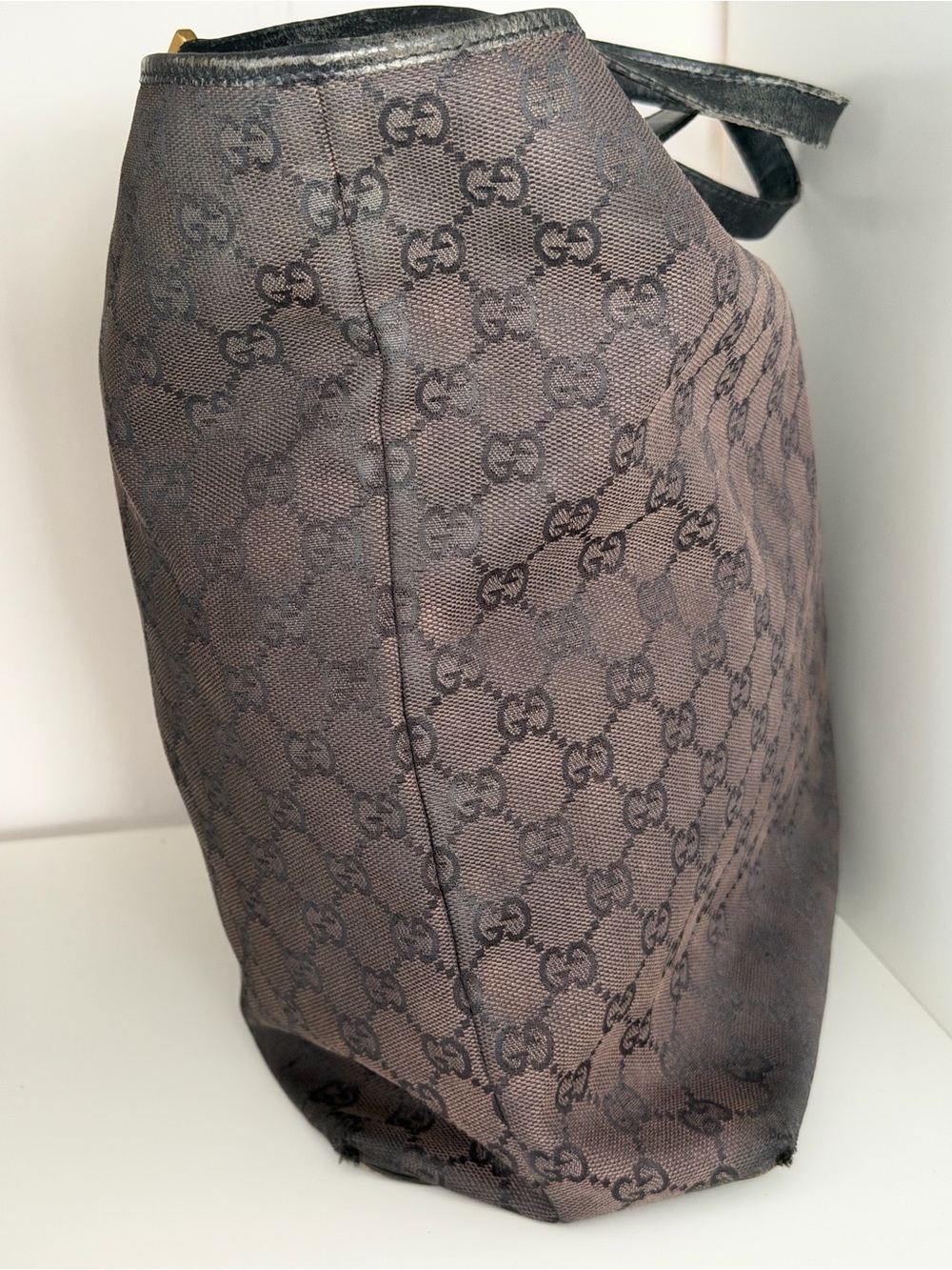 Gucci GG Monogram Canvas Tote Bag – Brown/Black - Picture 4 of 16